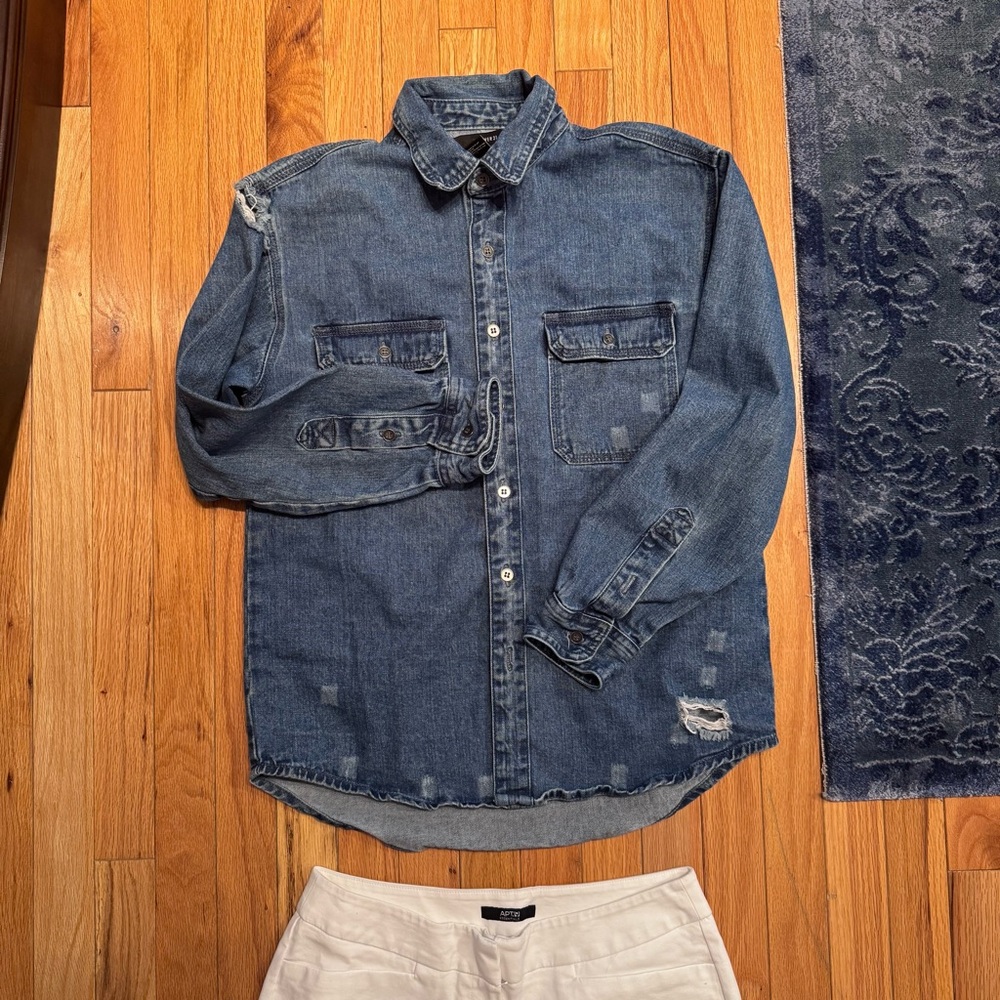 Denim Button-Up Shirt